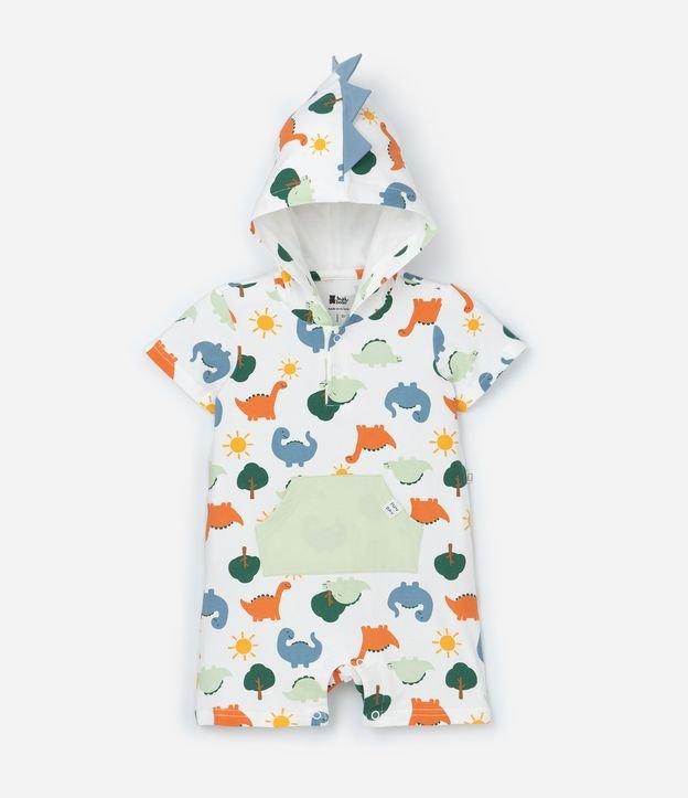 Macacão Infantil com Estampa de Dinossauro - Tam 3 a 18 meses - 1