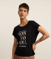 Camiseta Ampla Esportiva em Viscose com Estampa Body and Soul - 2