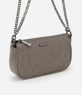 Bolsa Baguete em PU com Alça de Corrente