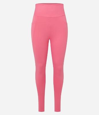 Calça Legging Esportiva em Microfibra Pesada com Tiras Elásticas Cruzadas