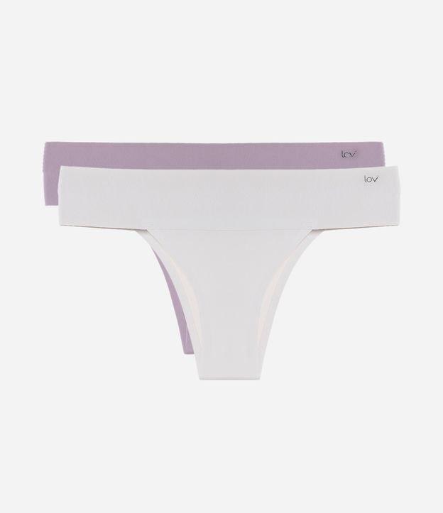 Kit 02 Calcinhas Biquíni em Microfibra com Cós Largo - 1