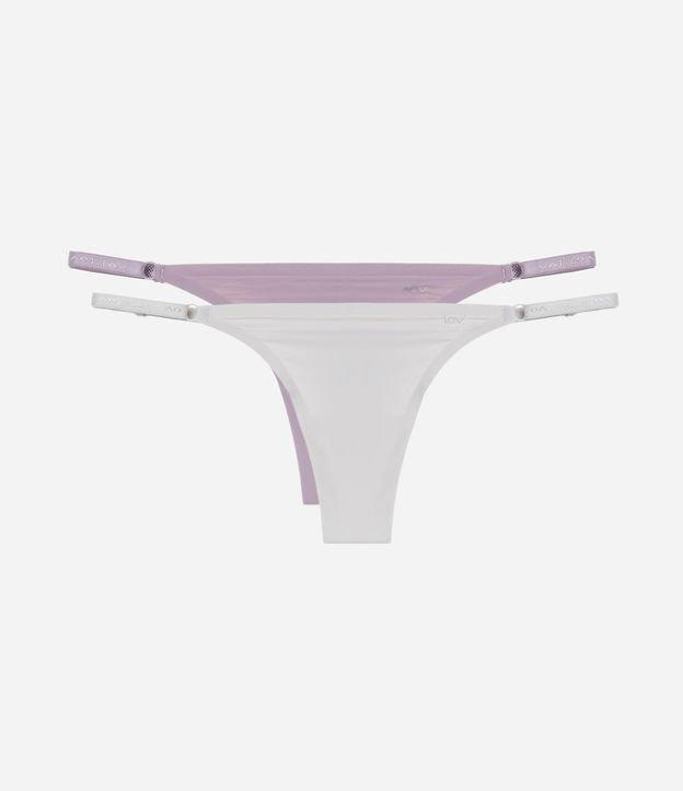 Kit 02 Calcinhas String Fio em Microfibra - 1