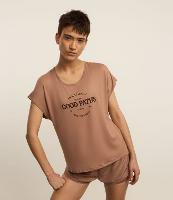 Camiseta Ampla Estampada em Viscose com Estampa Good Paths - 2