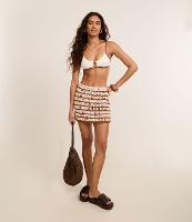 Saída de Praia Saia Crochê com Listras e Amarração - 2