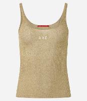 Blusa de Alça em Tricô com Estampa Axé e Efeito Metalizado - 1