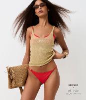 Blusa de Alça em Tricô com Estampa Axé e Efeito Metalizado - 2