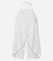 Blusa Sem Manga com Textura e Abertura Frontal - 1