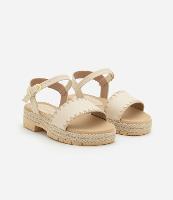 Sandália Infantil Platform com Detalhe de Crochê e Trançado - Tam 25 a 32 - 1