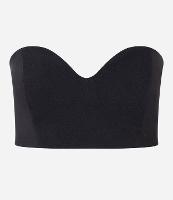 Blusa Super Cropped em Alfaiataria com Decote Coração - 1