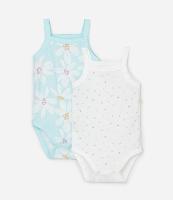 Kit 02 Bodies Infantis em Ribana com Estampa - Tam 0 a 18 meses - 1