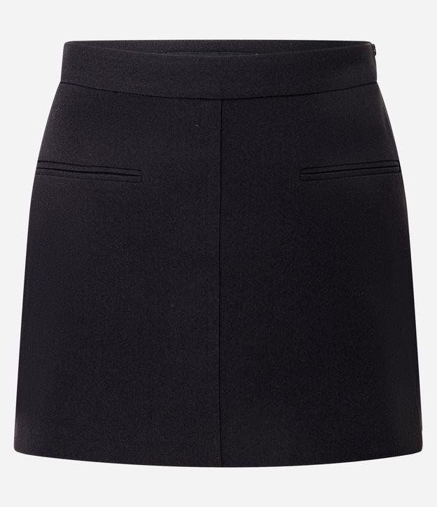 Short Saia Ajustado Alfaiatado com Mini Bolsos - 1