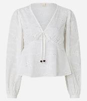 Blusa em Laise com Manga Bufante e Amarração - 1