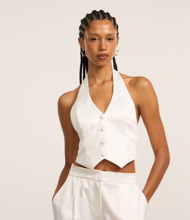 Colete em Cetim com Frente Única - 1