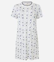 Camisola Curta em Viscose com Estampa de Conchas e Estrelas do Mar - 1