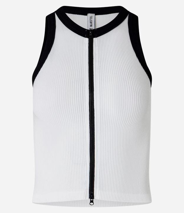 Regata Seamless com Zíper e Viés Contraste - 1