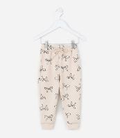 Calça Infantil Jogger com Estampa de Laços - Tam 1 a 6 Anos - 1