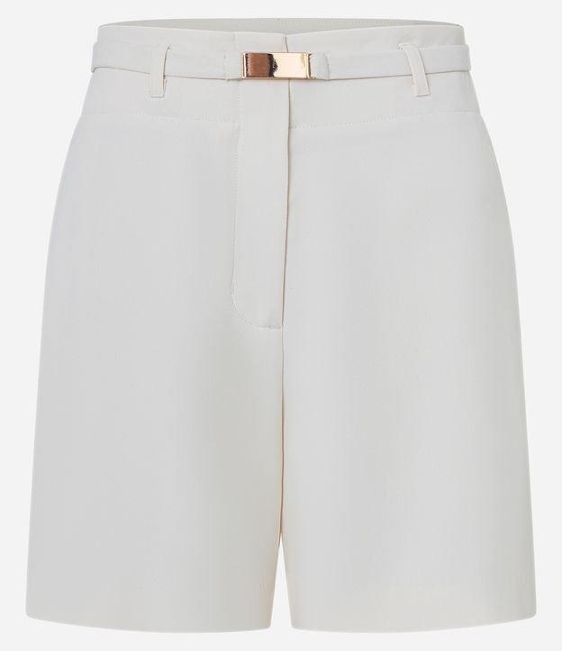 Short Reto Alfaiatado com Cinto Elástico Afivelado - 1