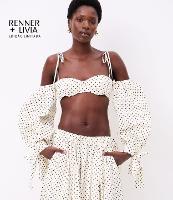 Top de Manga em Tricoline Poá com Amarração Laço - 1