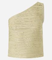 Blusa Ombro Só em Jersey com Listras Texturizadas - 1