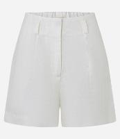 Short Reto Cintura Alta em Linho com Pences e Bolsos - 1