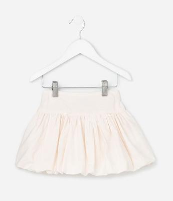 Saia Infantil Balonê com Bordado Floral - Tam 1 a 6 Anos