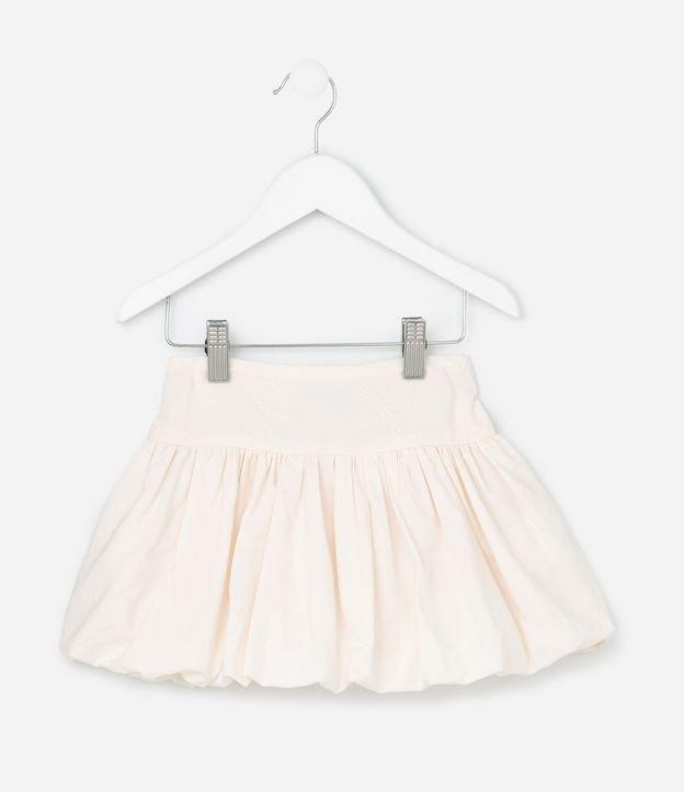 Saia Infantil Balonê com Bordado Floral - Tam 1 a 6 Anos - 1