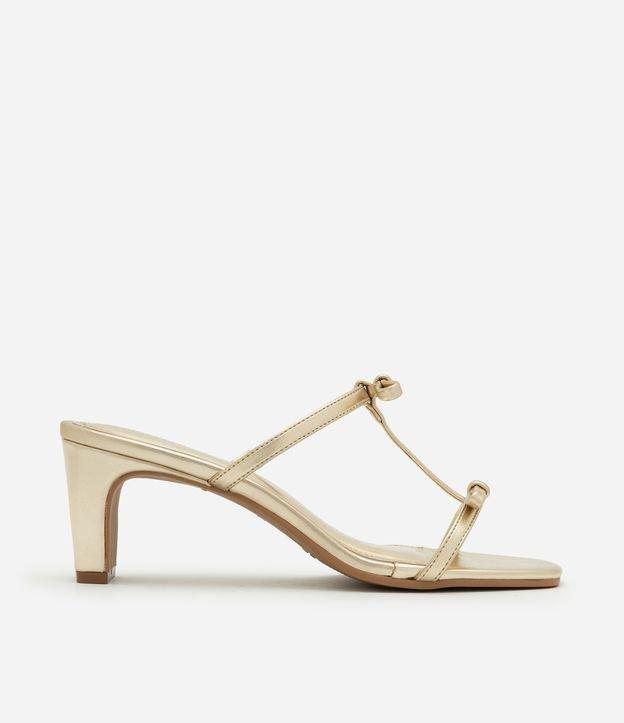 Sandália Mule com Tiras Finas e Lacinhos - 1