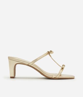 Sandália Mule com Tiras Finas e Lacinhos