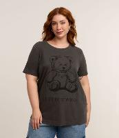 Camiseta Alongada em Algodão com Estampa Ursinho Wild Curve & Plus Size - 2