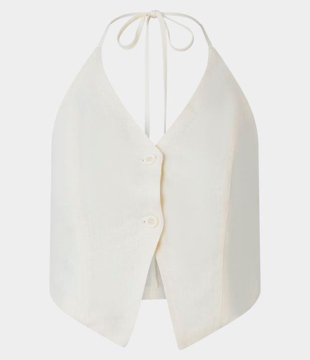 Blusa Colete Frente Única em Viscolinho - 1