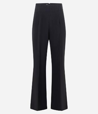 Calça Pantalona Alfaiatada com Pregas e Frisos