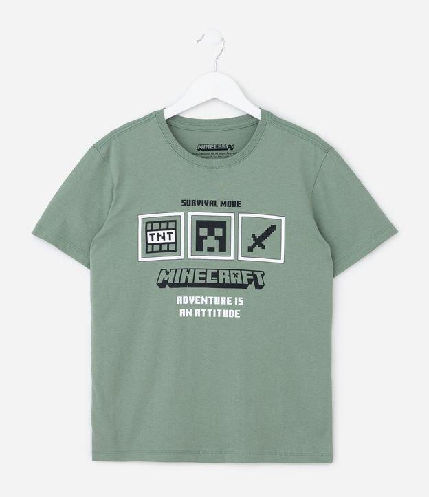 Camiseta Infantil com Estampa Minecraft - Tam 5 a 14 Anos - 1