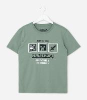 Camiseta Infantil com Estampa Minecraft - Tam 5 a 14 Anos - 1