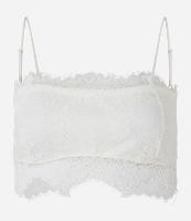 Blusa Cropped de Alça em Renda com Forro - 1