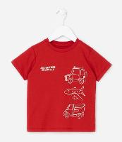 Camiseta Infantil com Estampa Carros e Avião - Tam 1 a 6 Anos - 1