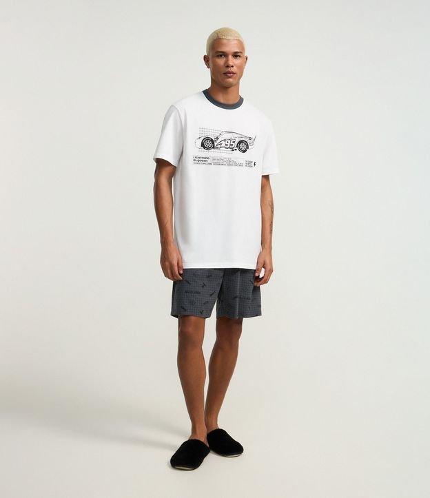 Pijama Curto com Estampa Carros - 1