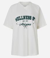 Camiseta Oversized Esportiva em Algodão com Estampa Wellness - 1