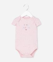 Body Infantil com Estampa Poá e Lettering Little Sister - Tam 0 a 18 Meses - 1