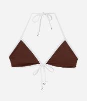 Biquíni Top Triangulo Fixo em Microfibra com Viés Contrastante - 1
