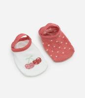 Kit 02 Meias Sapatilhas Infantis com Antiderrapante - Tam 0 a 12 meses - 1