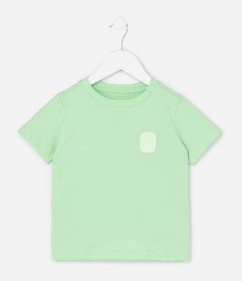Camiseta Infantil com Estampa Localizada - Tam 1 a 6 Anos
