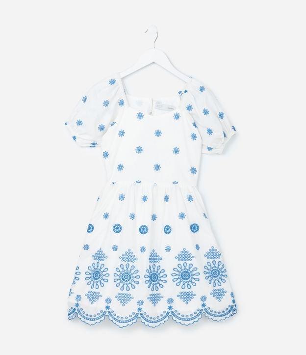 Vestido Infantil em Laise com Broderie - Tam 5 a 14 Anos - 1
