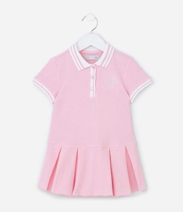 Vestido Infantil Tenista com Pregas - Tam 1 a 6 Anos - 1