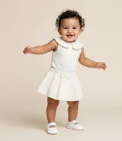 Conjunto Infantil com Body e Saia Texturizados  - Tam 0 a 18 meses - 2