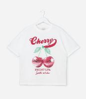 Camiseta Infantil Over com Estampa de Cereja - Tam 1 a 16 Anos - 1
