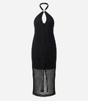 Vestido Frente Único Longo de Renda Texturizada com Aviamento - 1