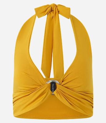 Blusa Frente Única com Aviamento no Busto
