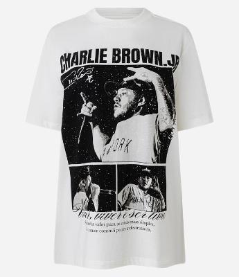 Camiseta em Algodão com Estampa Charlie Brown Jr