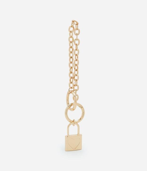 Chaveiro em Metal com Corrente e Cadeado - 1