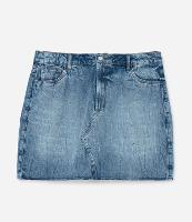 Saia Curta em Jeans com Barra a Fio Curve & Plus Size - 1